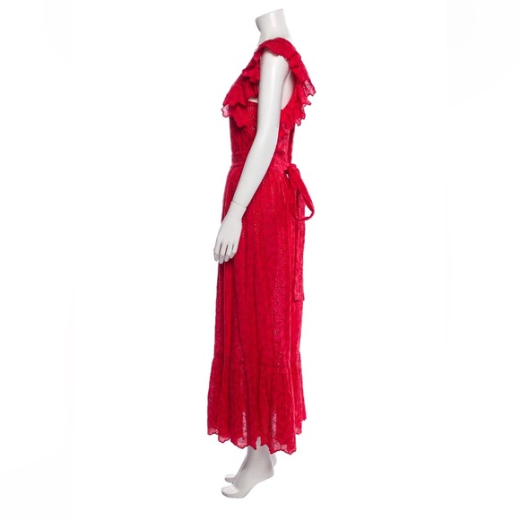 THE GREAT red Square Neckline Long Dress - Picture 4 of 6